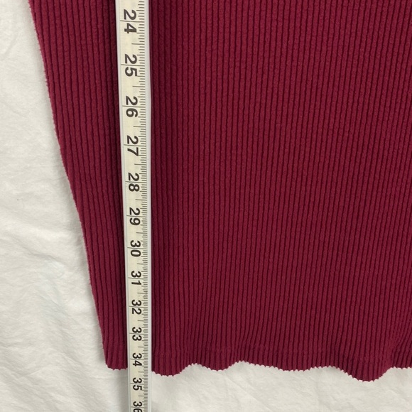 GAP Turtleneck Sweater Dress Ribbed Knit Maroon - Picture 7 of 7